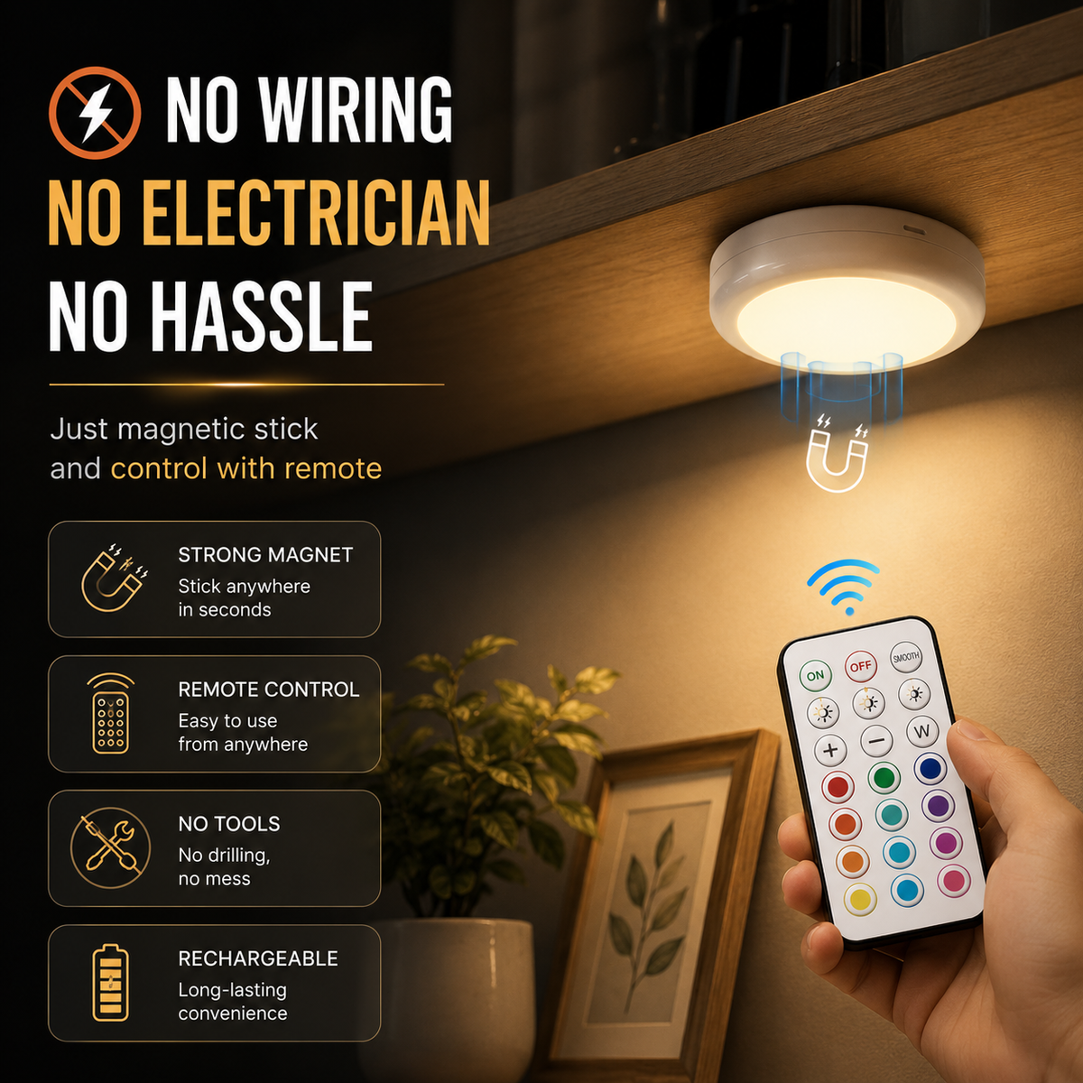 Rechargeable Wireless LED Cabinet Light