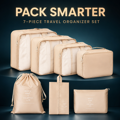 7 Pcs Travel Organizer Set