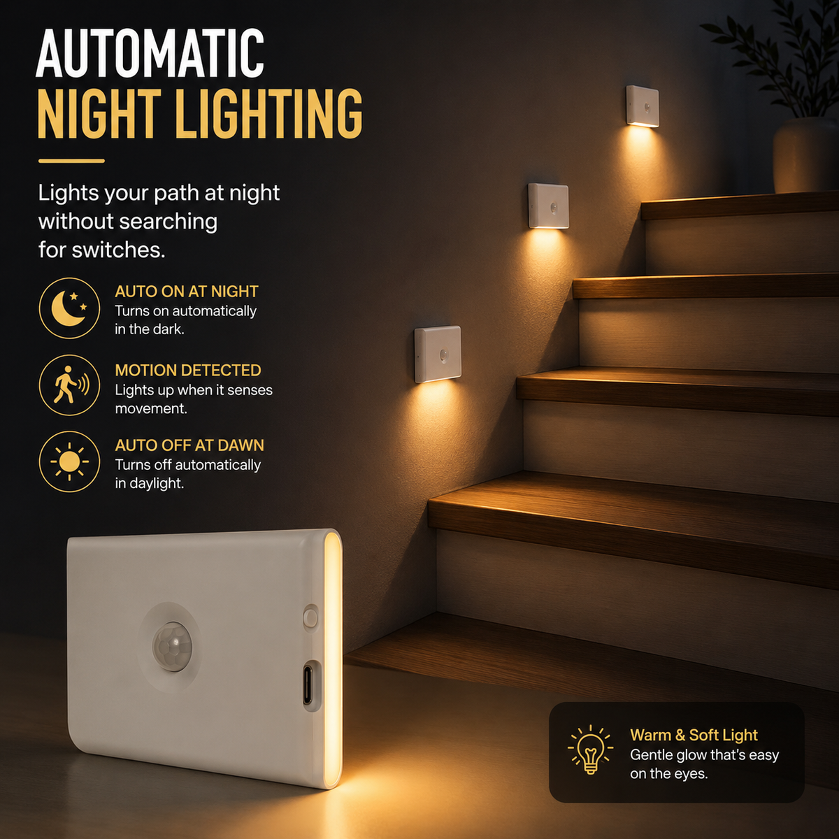 Motion Sensor Wireless Step Light