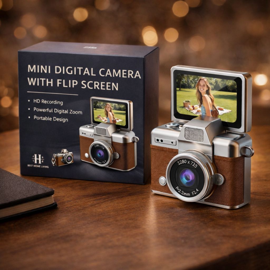 Mini Retro Thumb Camera With Flip Screen