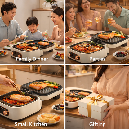 Velora 7-in-1 Smart Smokeless Grill & Hotpot