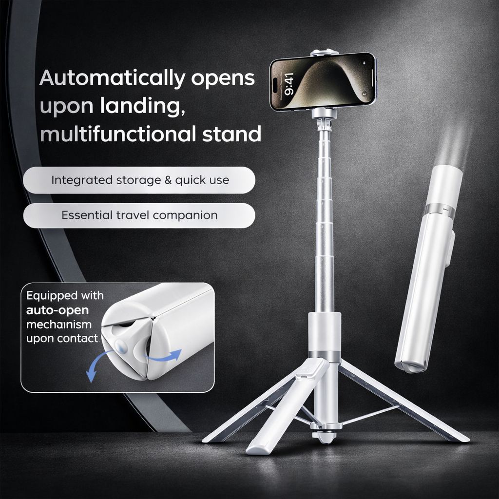 Auto Pop-Open Selfie Stick Tripod Pro