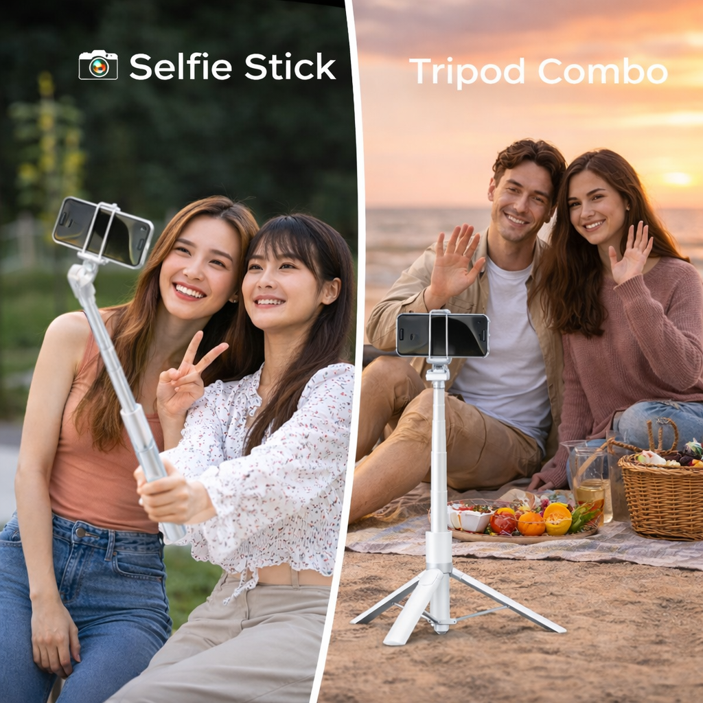 Auto Pop-Open Selfie Stick Tripod Pro
