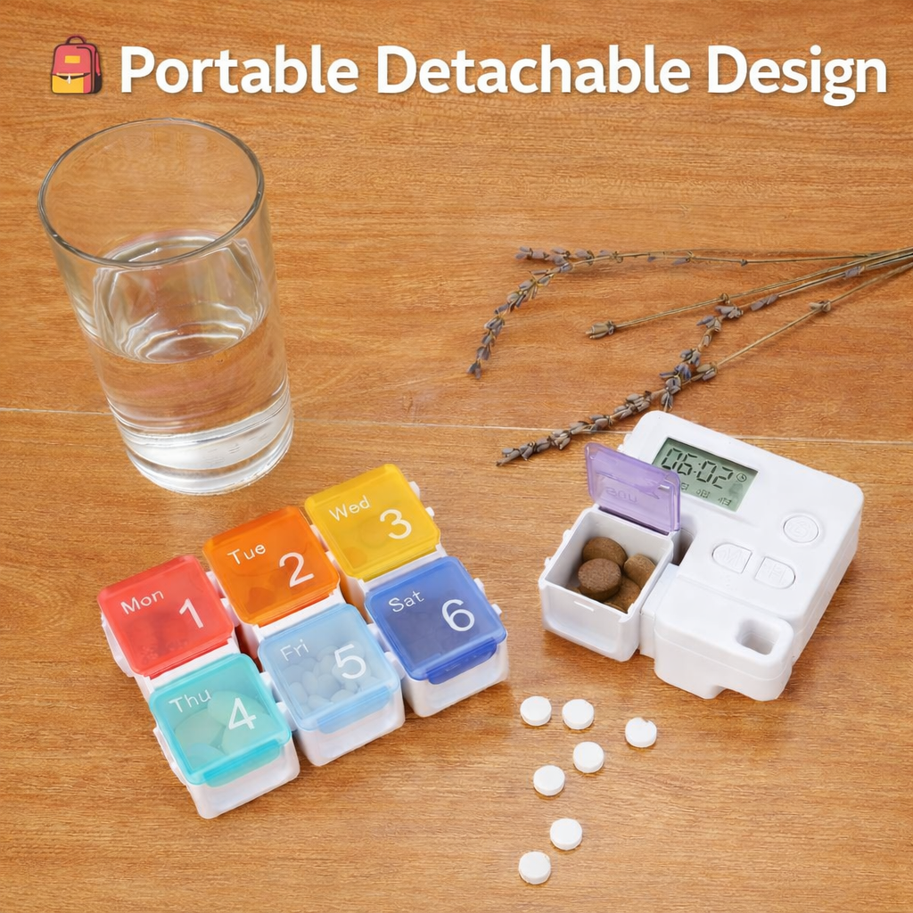 Automatic 7-Day Pill Dispenser With Alarm