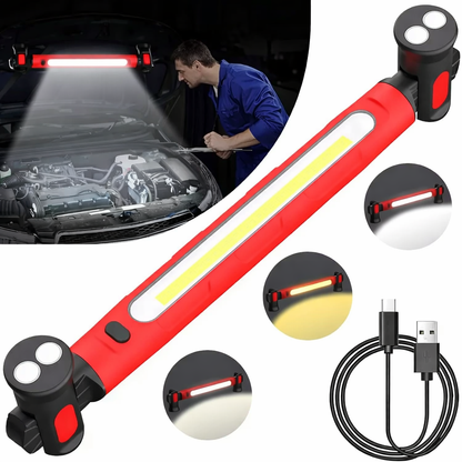 Multifunctional Magnetic Flashlight Rod With Powerbank