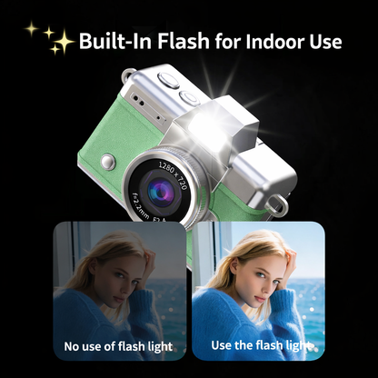 Mini Retro Thumb Camera With Flip Screen