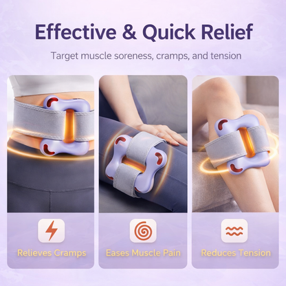 Vibrating Fascia Ring Massage Gun with 6-Speed Settings & Strap