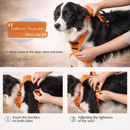 Retractable Reflective Dog Harness