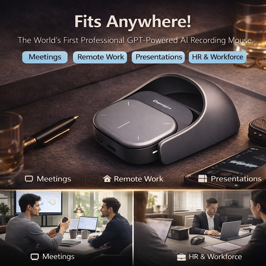 Cheerdots AI Smart Mouse Laser Presentation & Voice Recording