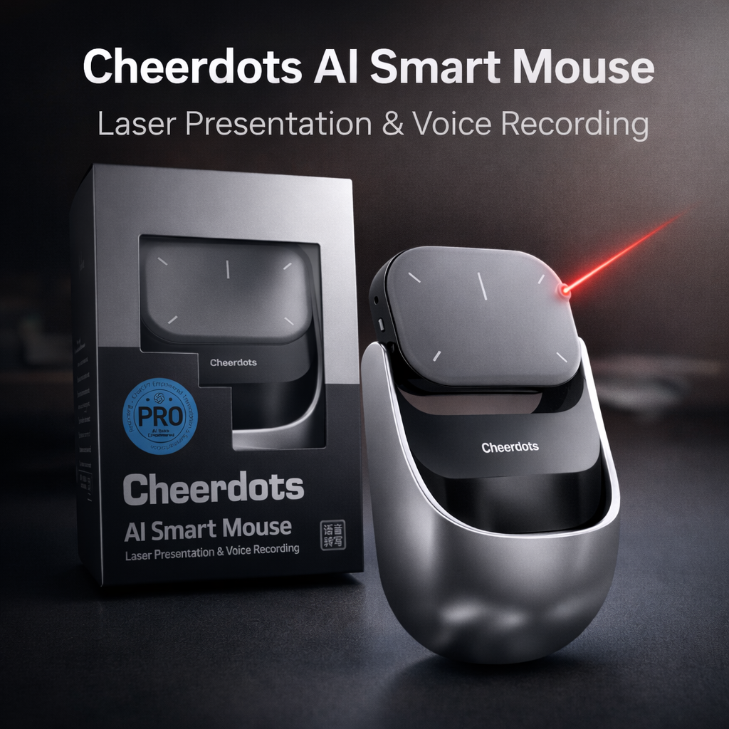 Cheerdots AI Smart Mouse Laser Presentation & Voice Recording