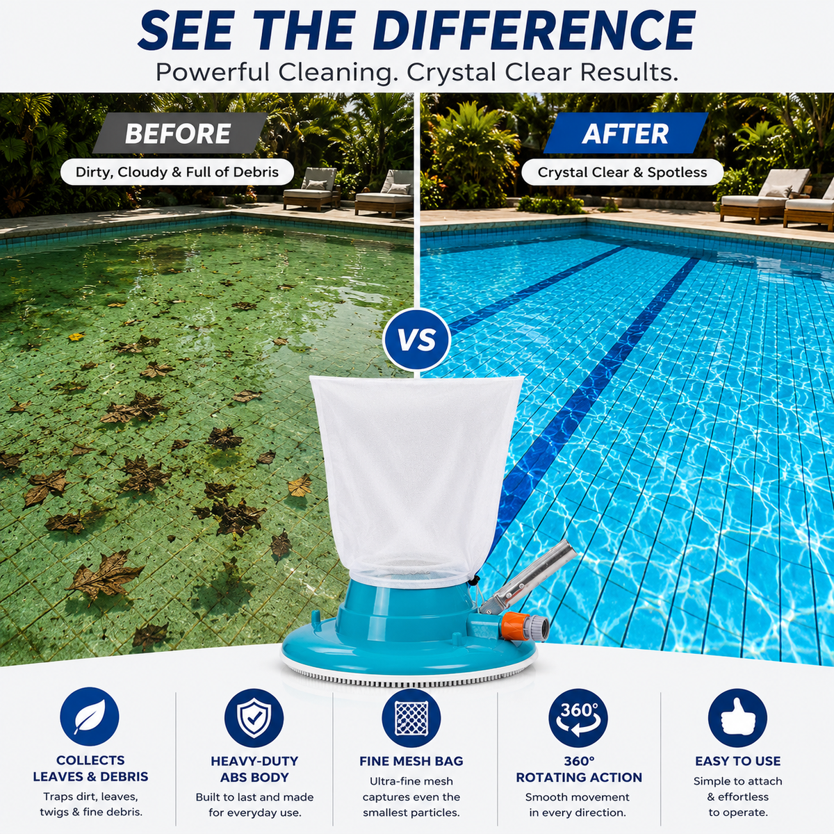 ClearWave™ Pool Vacuum Cleaner