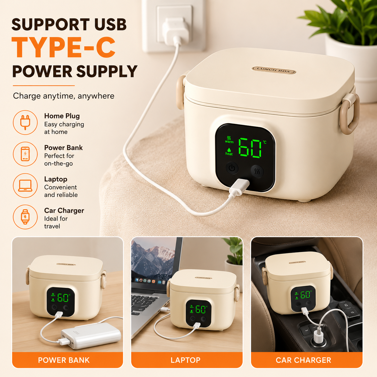 USB Rechargeable Lunch Box