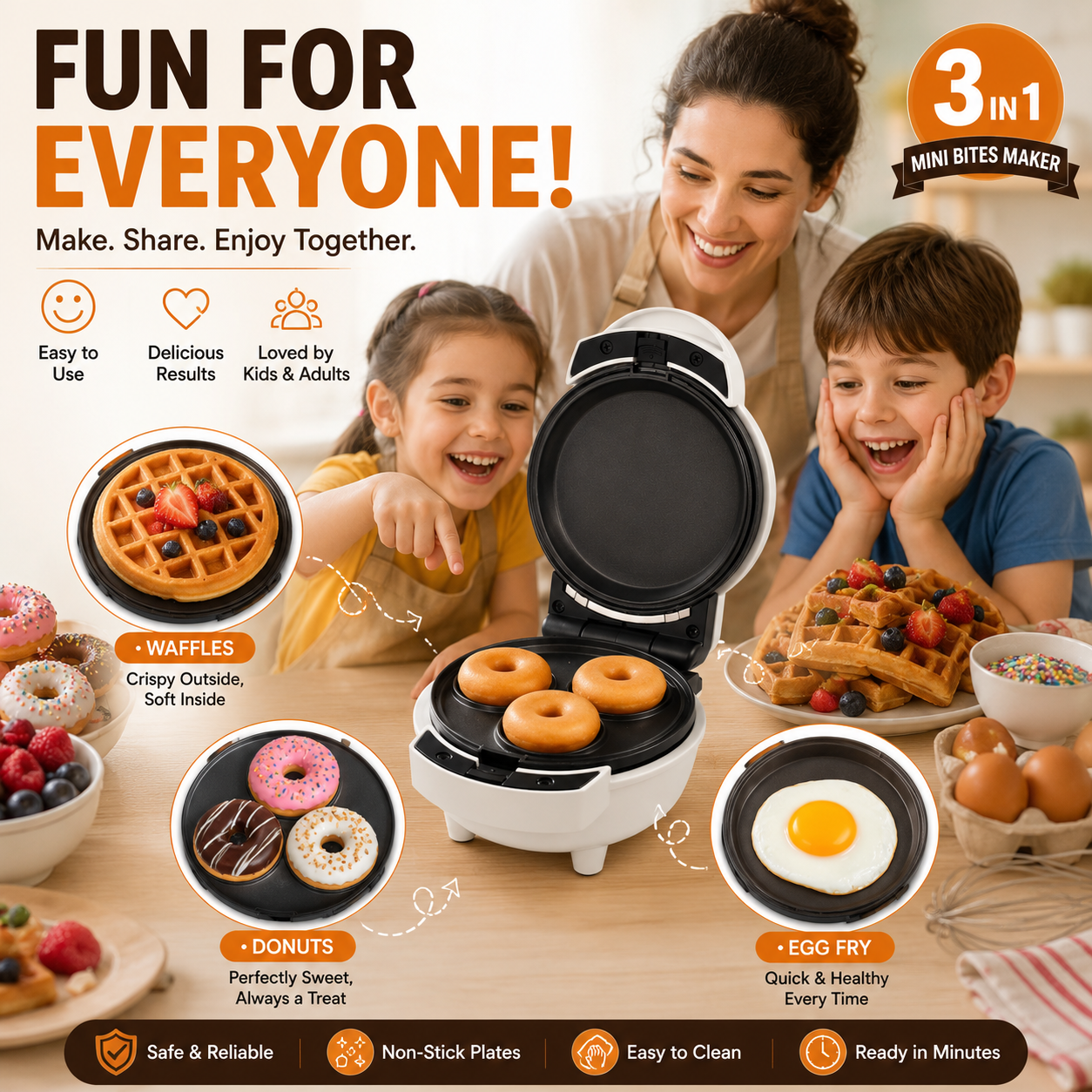 Electric 3-in-1 Mini Bites Maker