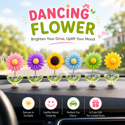 Cute Wobbling Sunflower Car Ornament (10 Pcs)