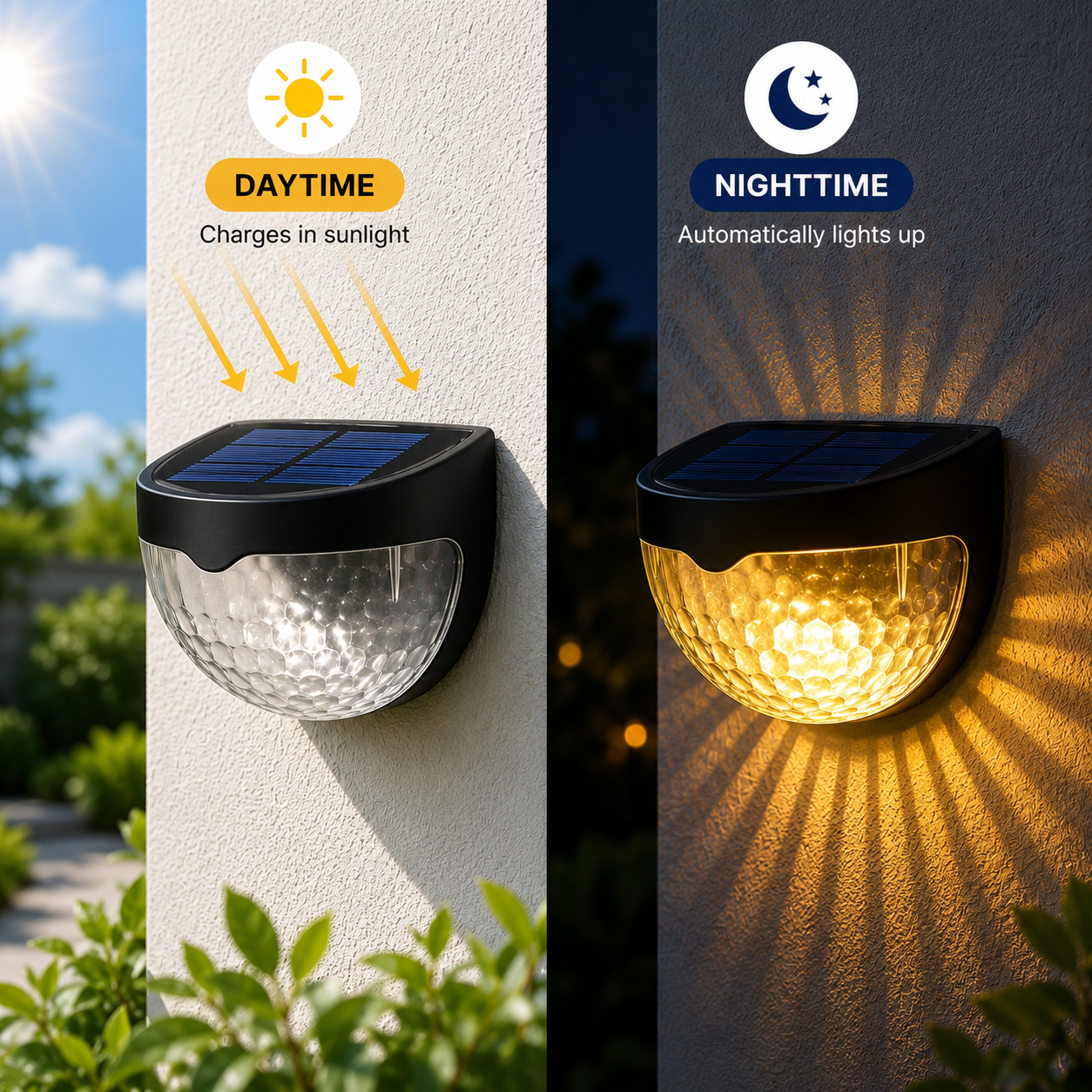 Solar Fence LED Wall Light
