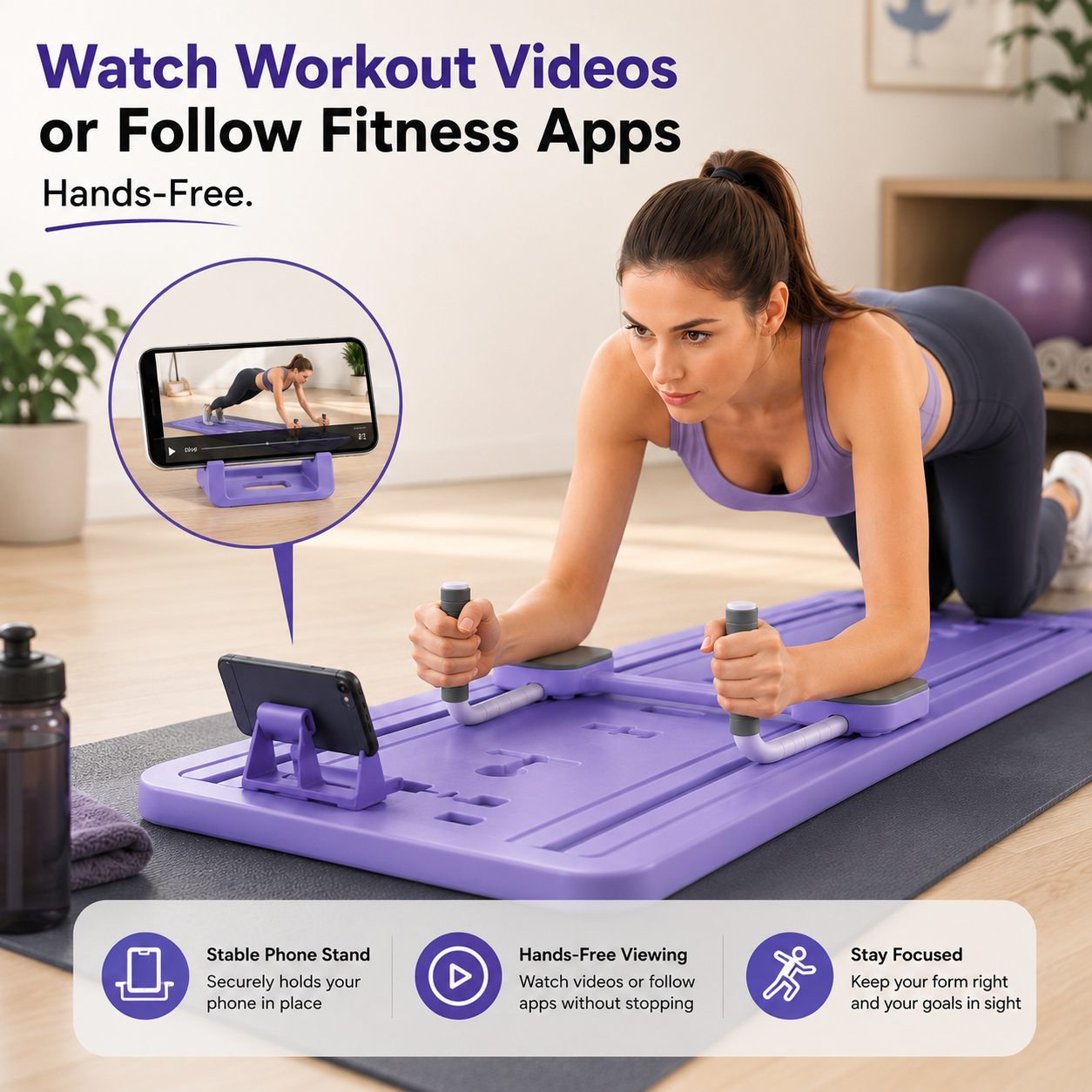 Multifunction & Foldable Pilates Platform With Timer