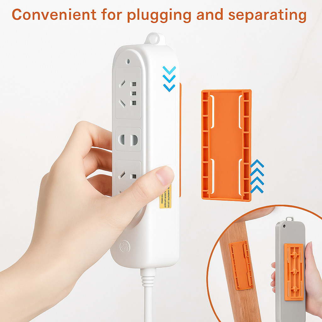 Adhesive Punch-Free Socket Holder