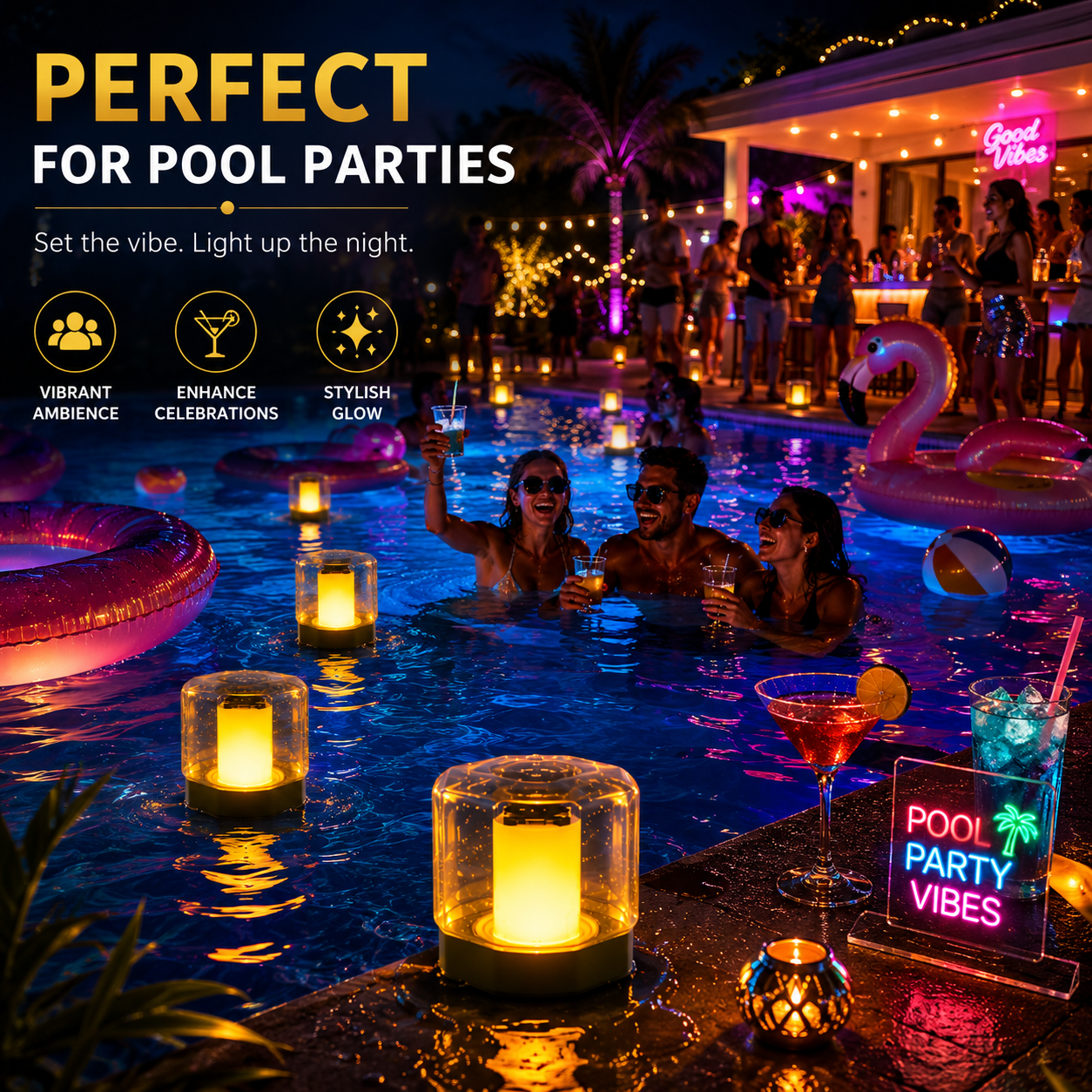Solar Floating Pool Light