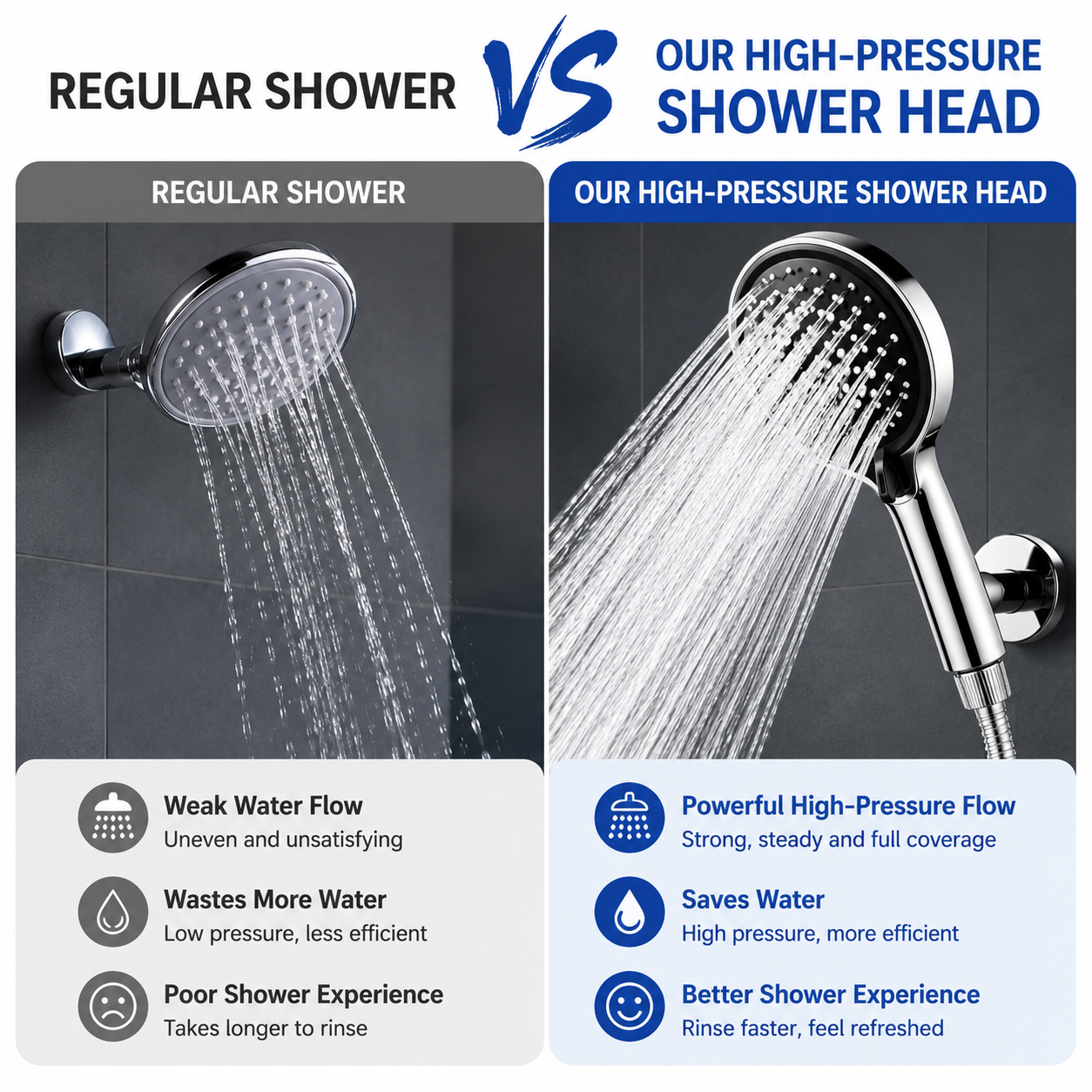 Shower Head With 7 Adjustable Modes
