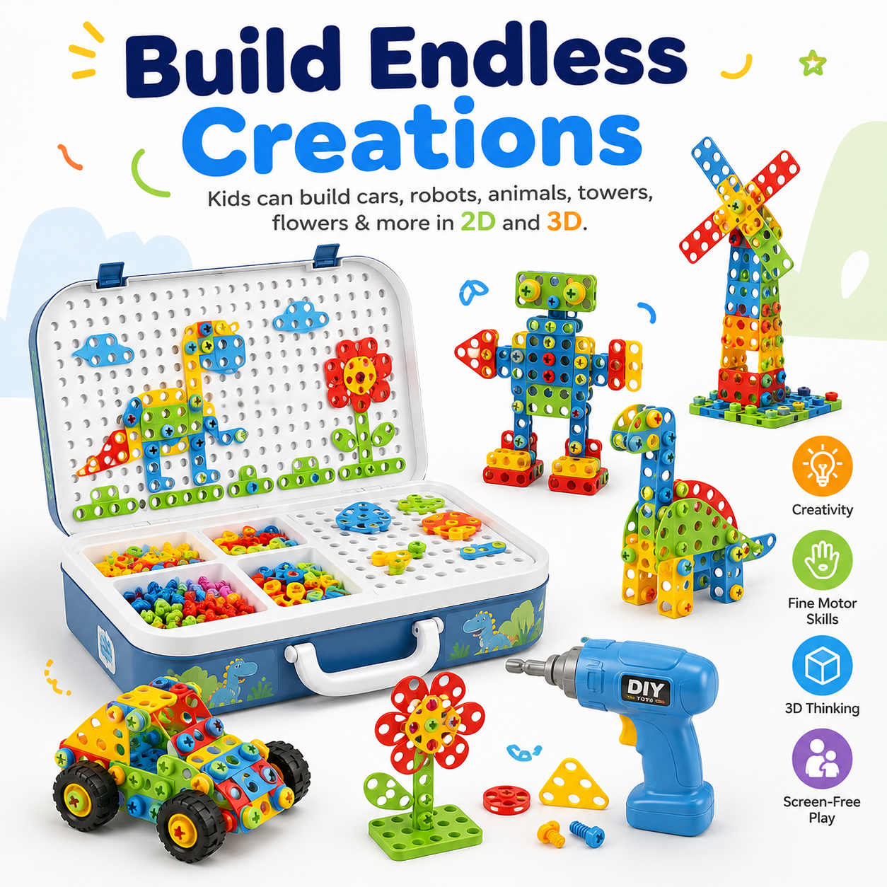 DIY Puzzle Tool Box For Kids