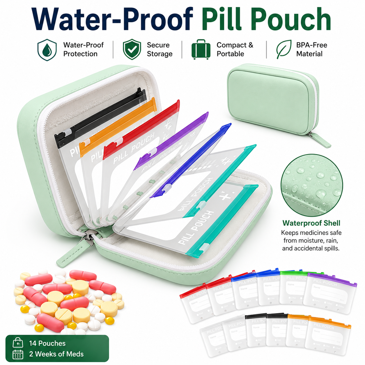 Water-Proof Pill Pouch