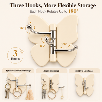 Rotating Butterfly Triple Hook (Pack of 5)