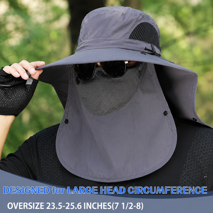 Outdoor Sun Hat Bucket Hat With Neck Flap