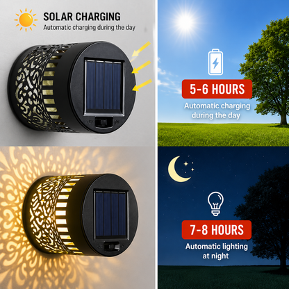 LotusGlow™ Solar Wall Light