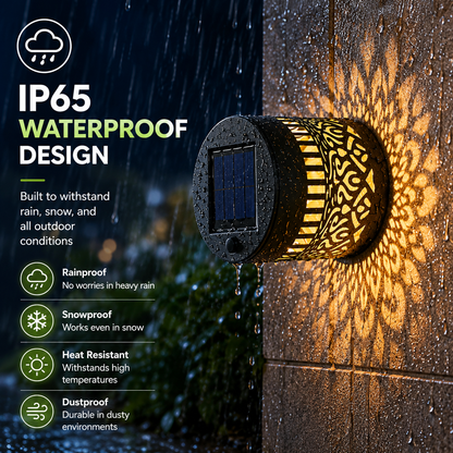 LotusGlow™ Solar Wall Light