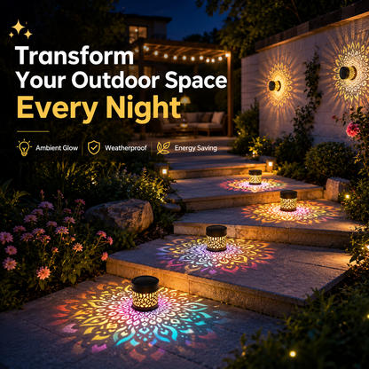 LotusGlow™ Solar Wall Light