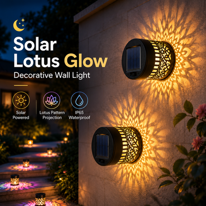 LotusGlow™ Solar Wall Light