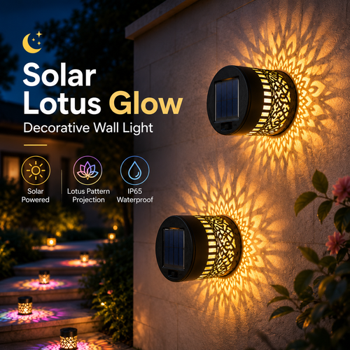 LotusGlow™ Solar Wall Light