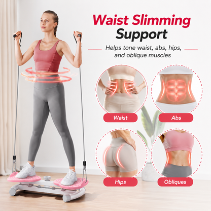 360° Waist Twister Machine With Resistance Bands