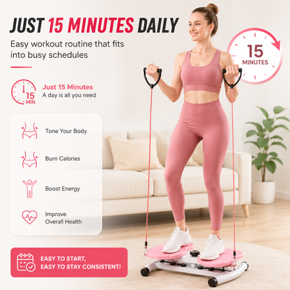 360° Waist Twister Machine With Resistance Bands