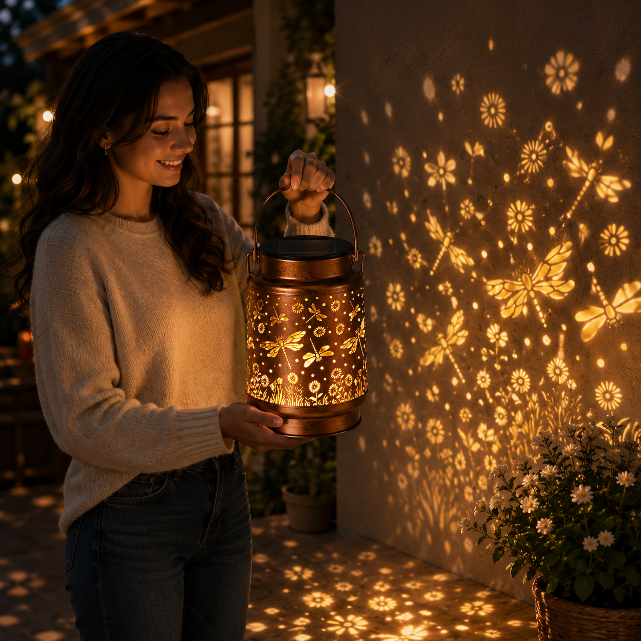 Solar-Powered Dragonfly Lantern