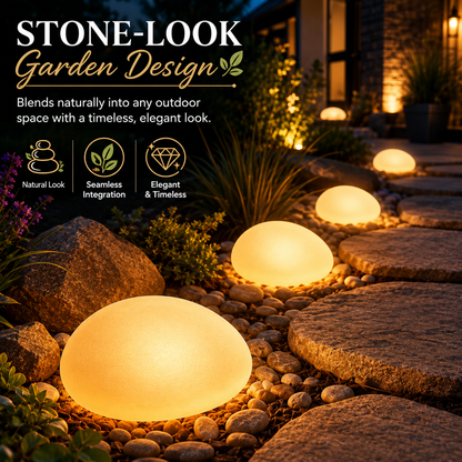 Solar Powered Glowing Pebble Lights