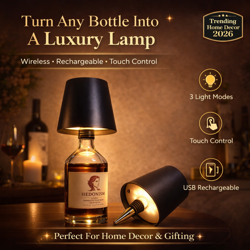 Metal Wireless Bottle Lamp (Pack Of 4)