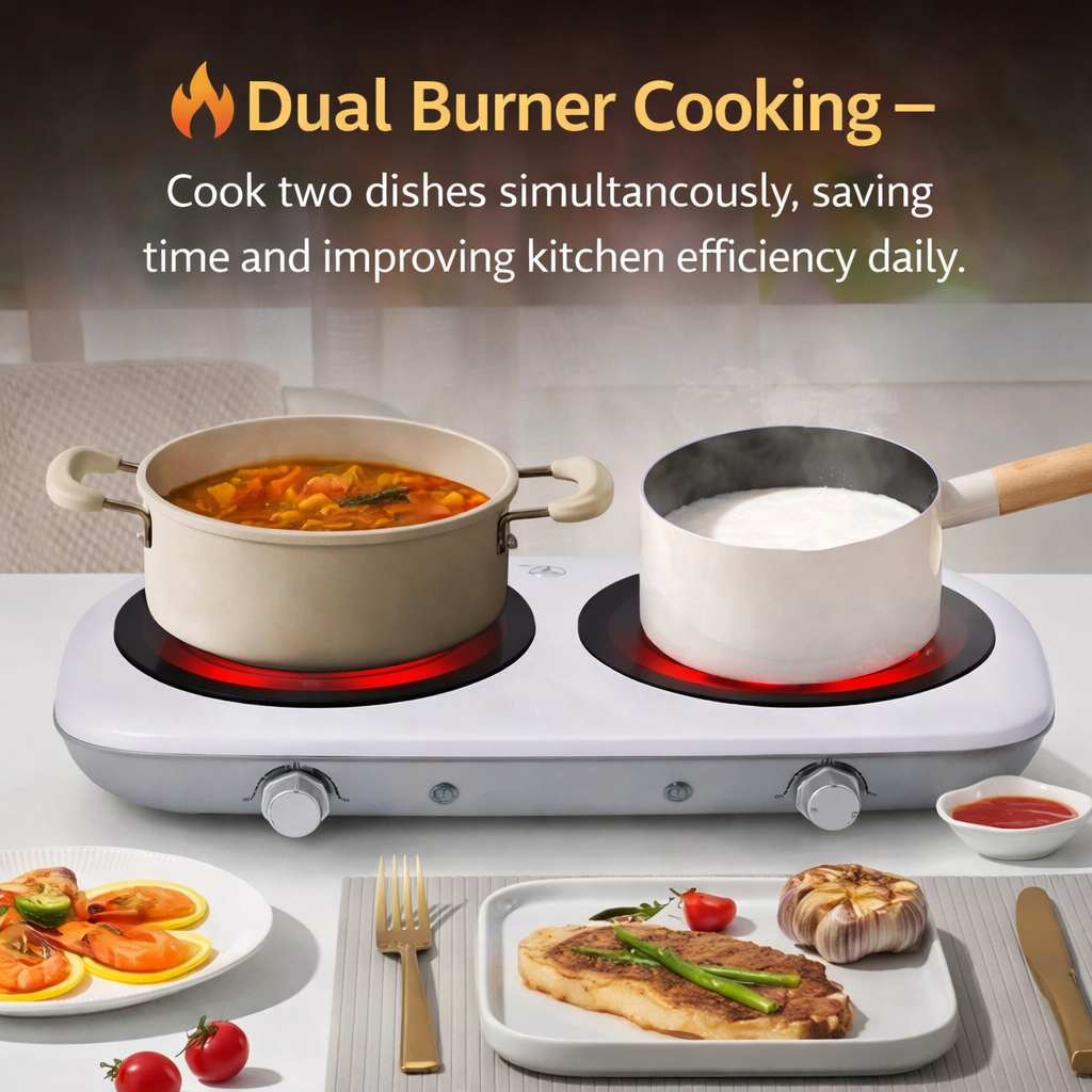 Electric Double Induction Kitchen Burner