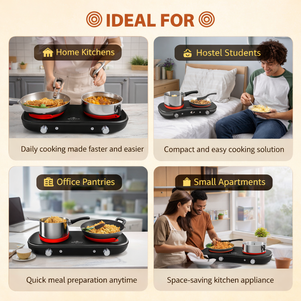 Electric Double Induction Kitchen Burner