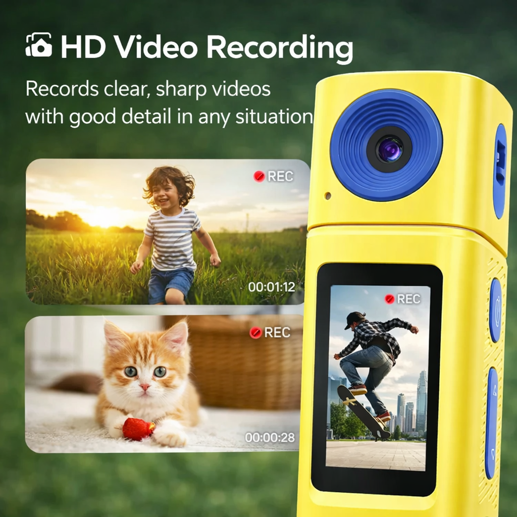 Mini Digital Camera with 230° Rotation