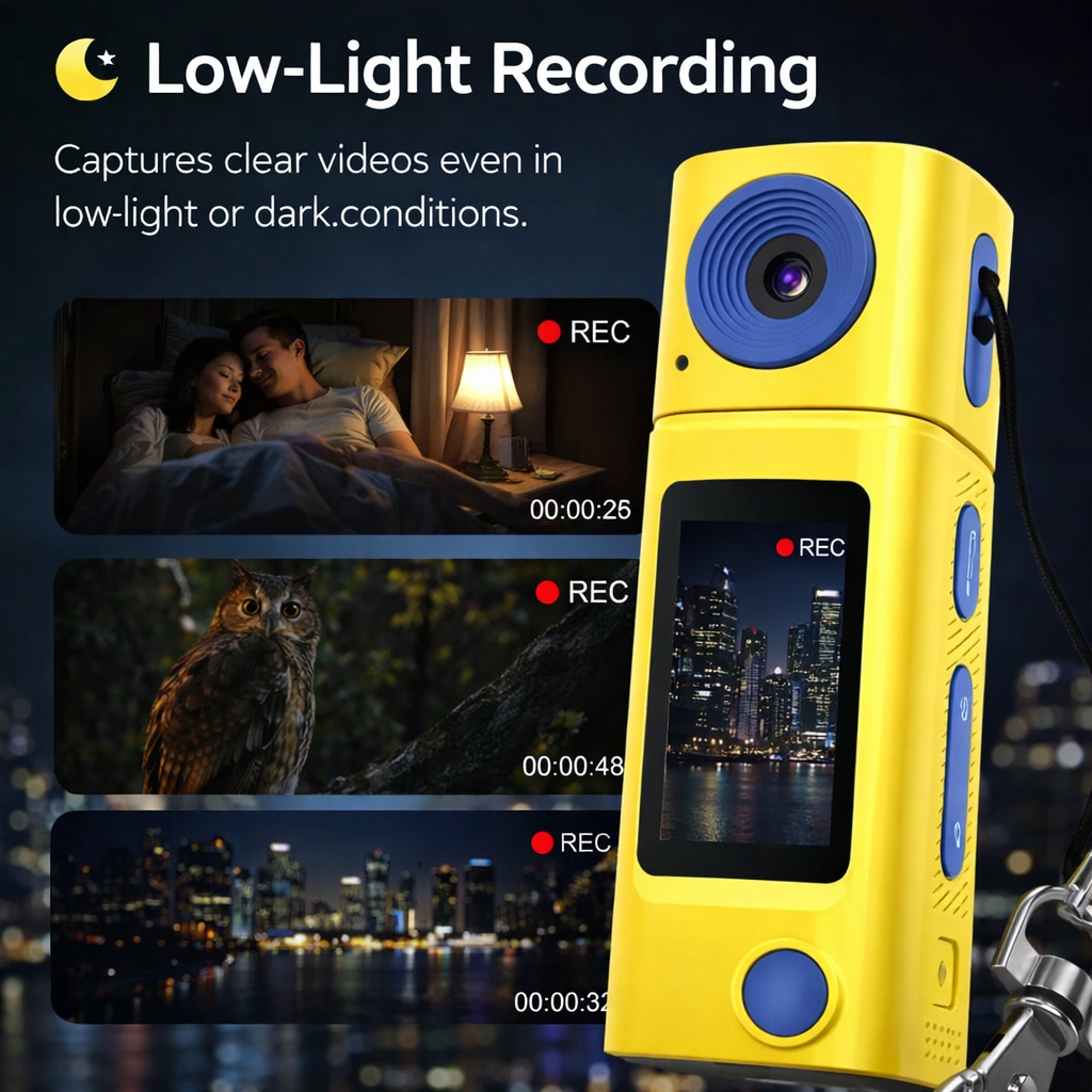 Mini Digital Camera with 230° Rotation