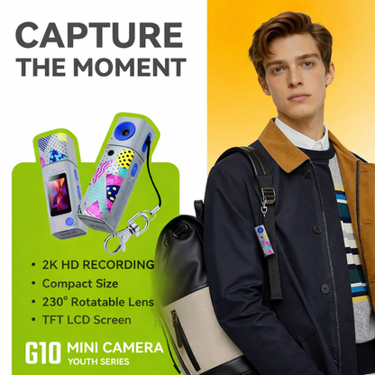 Mini Digital Camera with 230° Rotation