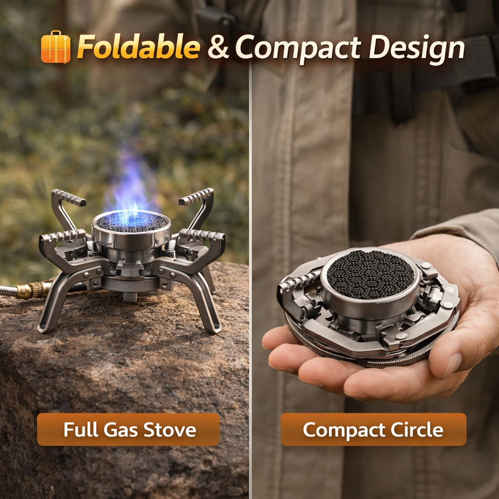 Foldable Circle Gas Burner – Camping Stove