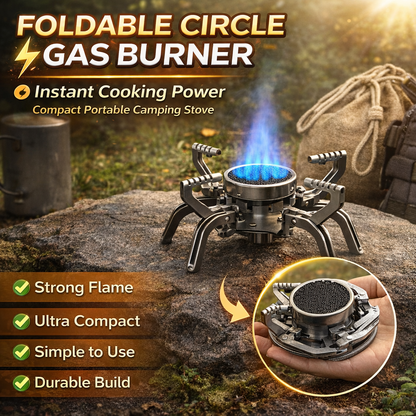 Foldable Circle Gas Burner – Camping Stove