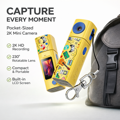 Mini Digital Camera with 230° Rotation