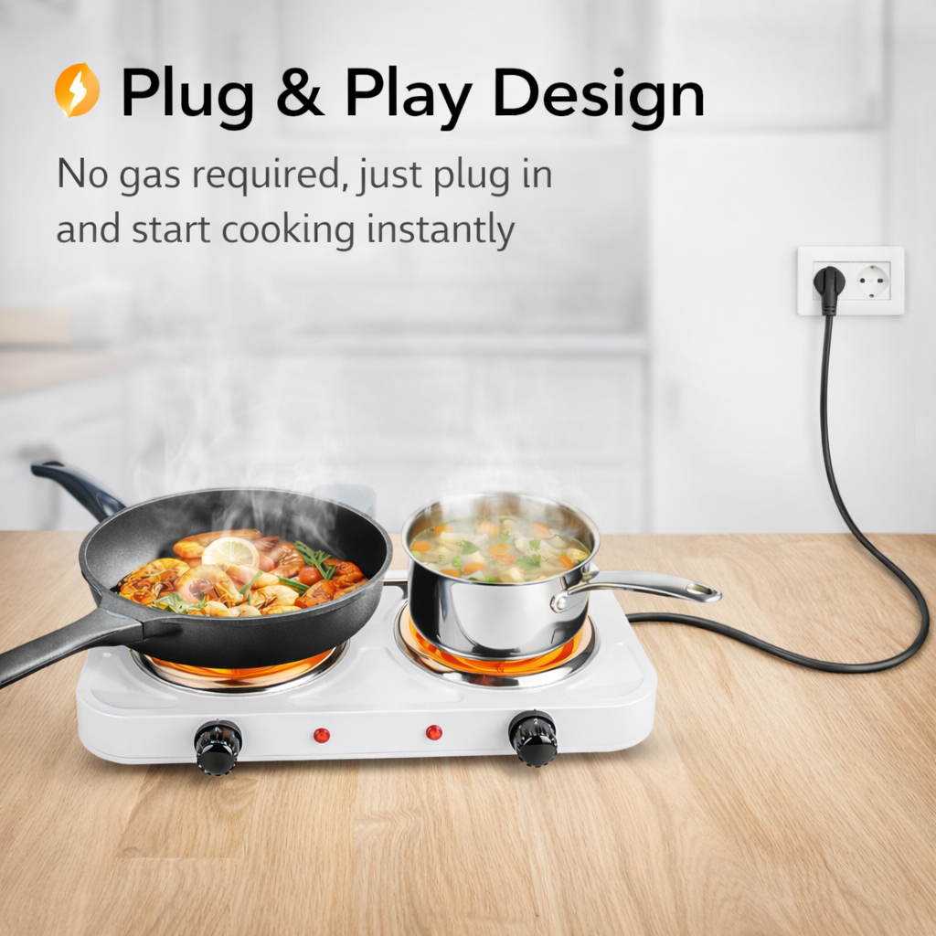 Portable Electric Double Burner