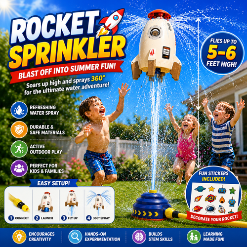 360 Rotation Water Rocket Sprinkler
