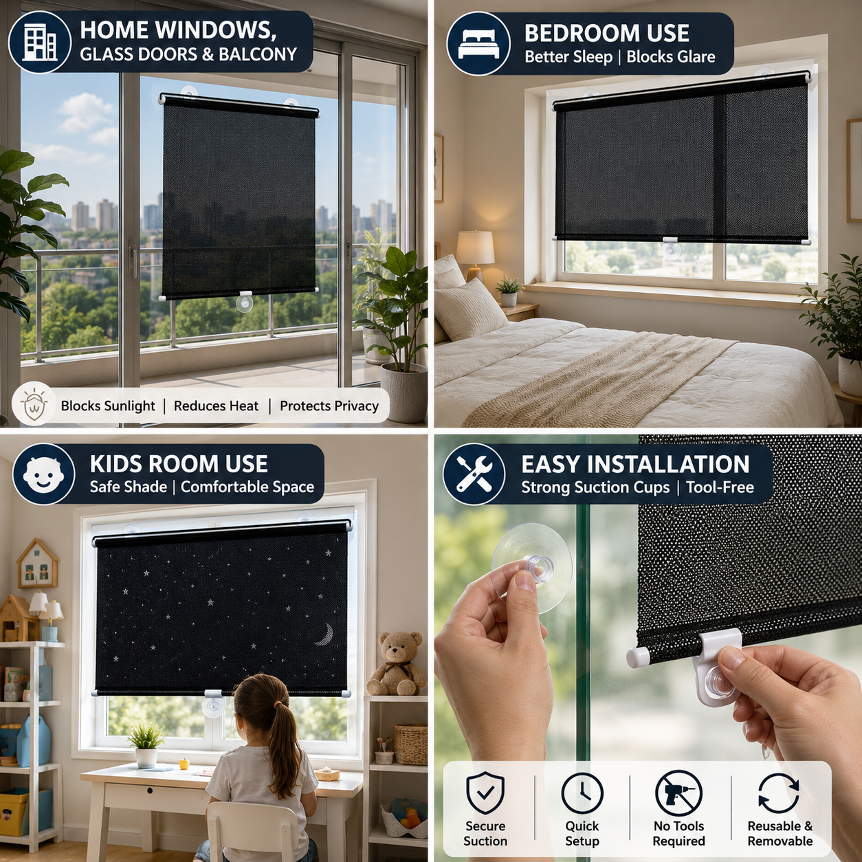 Window Roller Sunshade Curtain