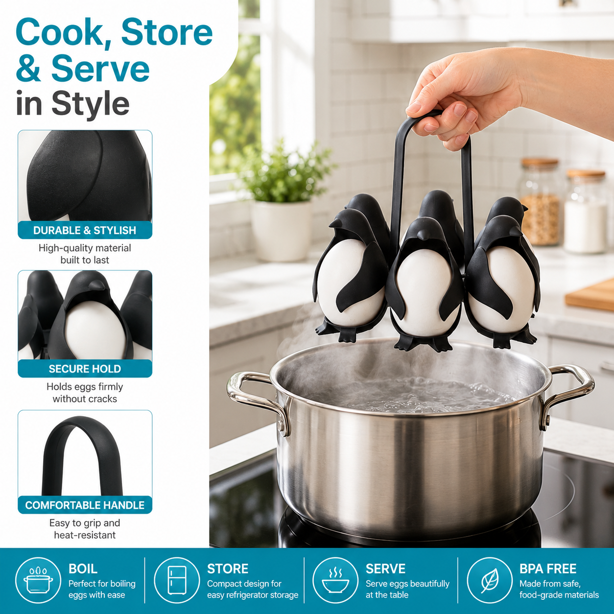 Penguin Shaped Egg Cooker