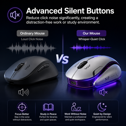 CyberX Silent Wireless Mouse